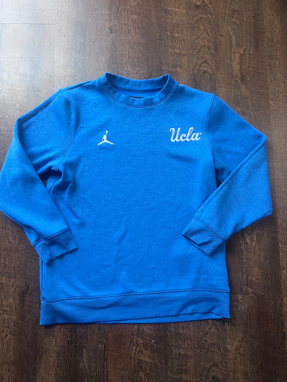 Jordan Men's Crewneck Sweatshirt - Bright Blue with White Logos